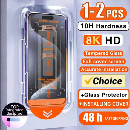 8K HD Tempered Glass Screen Protector For IPhone. - Maison Novaire #
