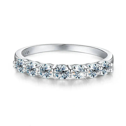 925 Silver Moissanite Eternity Ring | Luxury Engagement & Wedding Band - BLAKESTORE-NG