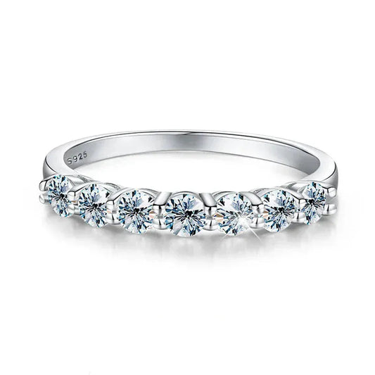 925 Silver Moissanite Eternity Ring | Luxury Engagement & Wedding Band - Maison Novaire