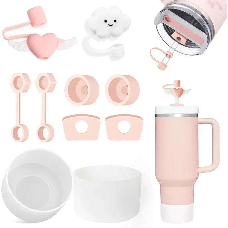 9pcs Silicone Spill Proof Stopper Set for Stanley Cup. - Maison Novaire #