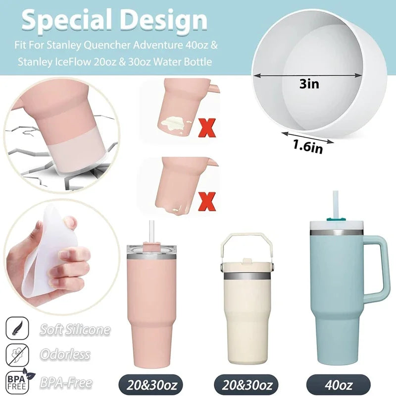 9pcs Silicone Spill Proof Stopper Set for Stanley Cup. - Maison Novaire #