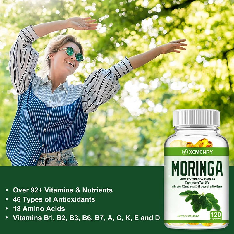 Moringa Supplement - Support Immune System, Energy, Metabolism, Antioxidant