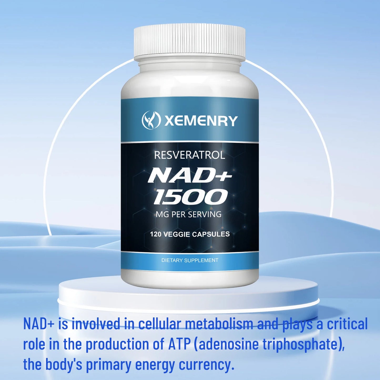 NAD+Supplements - with Resveratrol - Natural Energy Supplement.