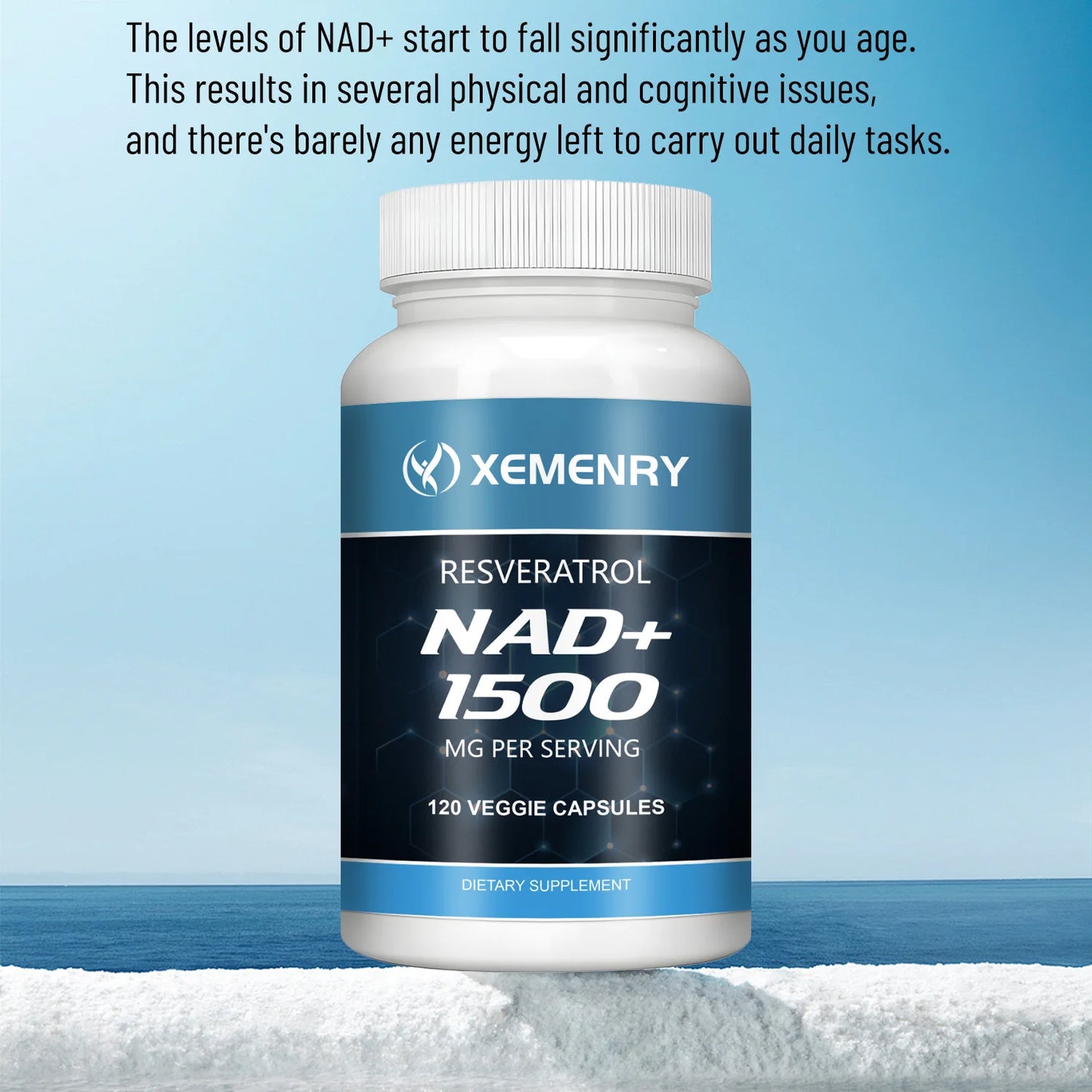 NAD+Supplements - with Resveratrol - Natural Energy Supplement.