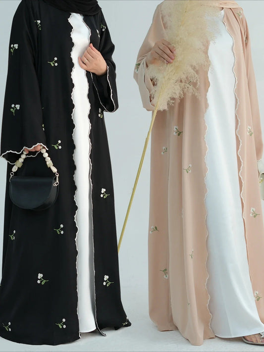 Abaya Embroidery Cardigan. - Maison Novaire