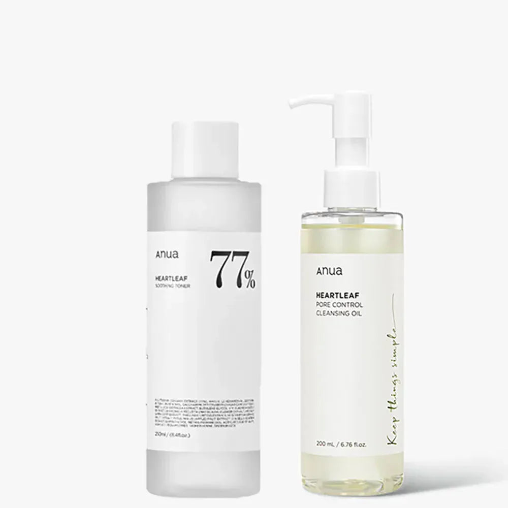 Anua Heartleaf 77 Toner & Cleansing Oil – Pore Care & Deep Hydration - Maison Novaire #
