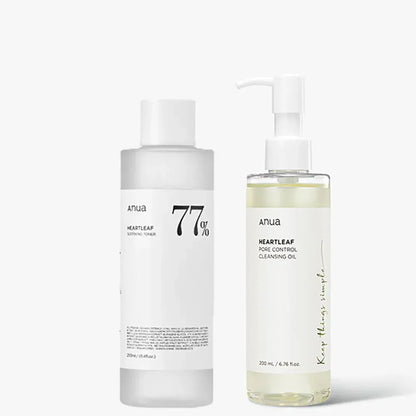 Anua Heartleaf 77 Toner & Cleansing Oil – Pore Care & Deep Hydration - Maison Novaire #