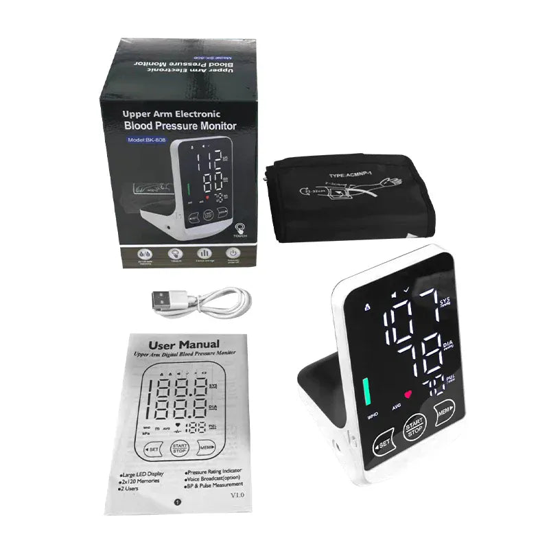 Arm Blood Pressure Monitor - English/Spanish Voice - BLAKESTORE-NG