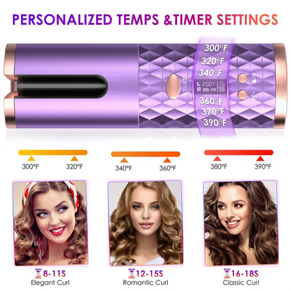 Automatic Cordless Hair Curler. - Maison Novaire #