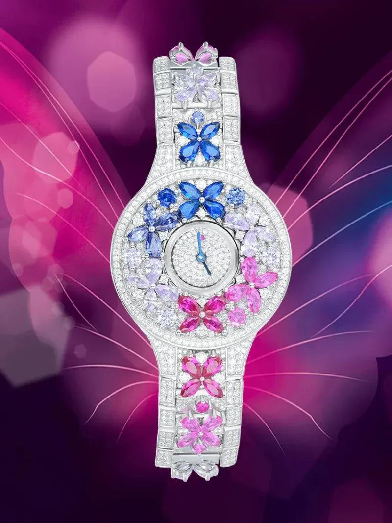 BELLUX Butterfly Diamond Women’s Watch | 925 Silver Luxury Gift - BLAKESTORE-NG