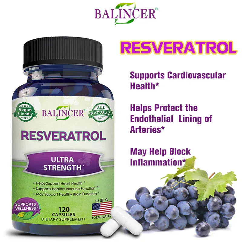 Balincer Resveratrol Cardiovascular Health Support Capsule. - BLAKESTORE-NG