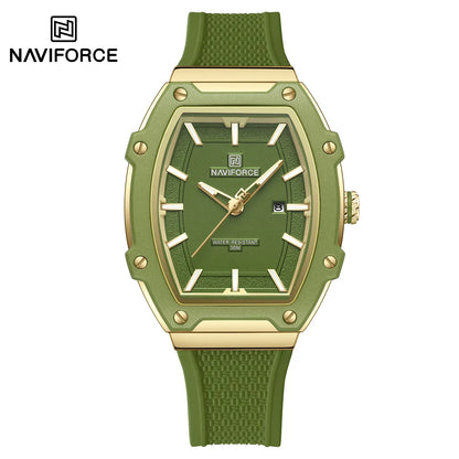 NAVIFORCE Barrel Women’s Watch | Silicone Strap Waterproof Sport Clock - Maison Novaire #