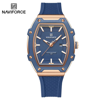 NAVIFORCE Barrel Women’s Watch | Silicone Strap Waterproof Sport Clock - Maison Novaire #