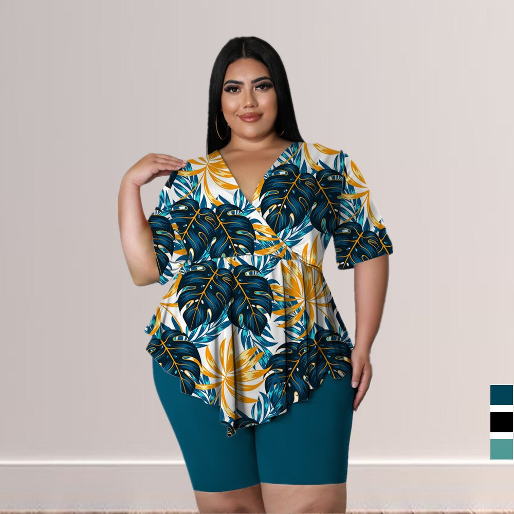 Bohemia Printed Sexy Outfit Plus Size - Maison Novaire #