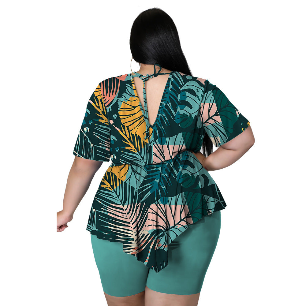 Bohemia Printed Sexy Outfit Plus Size - Maison Novaire #