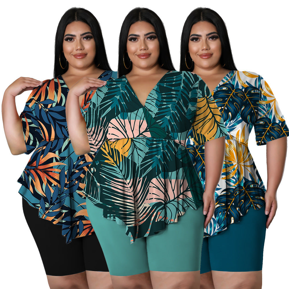 Bohemia Printed Sexy Outfit Plus Size - Maison Novaire #