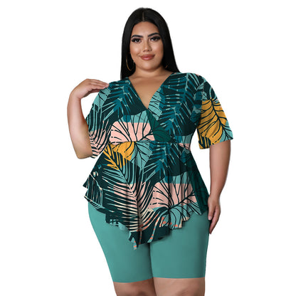 Bohemia Printed Sexy Outfit Plus Size - Maison Novaire #