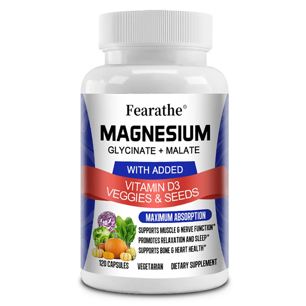 Bone Heart Sleep Nerve Support - Magnesium Glycinate & Malate Complex. - BLAKESTORE-NG