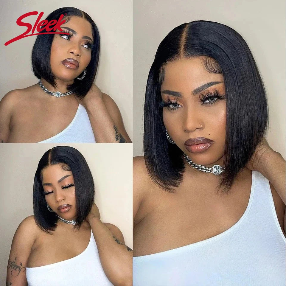 Brazilian Straight Lace Bob Wigs - Maison Novaire #