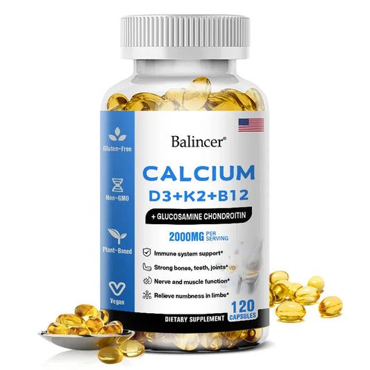 Calcium + Vitamins D3, K2 & B12 - Bone, Teeth & Muscle Health - BLAKESTORE-NG
