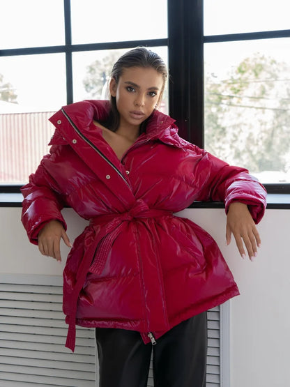 Chic Autumn & Winter Cotton Padded Hoodie Jacket for Women - Maison Novaire #