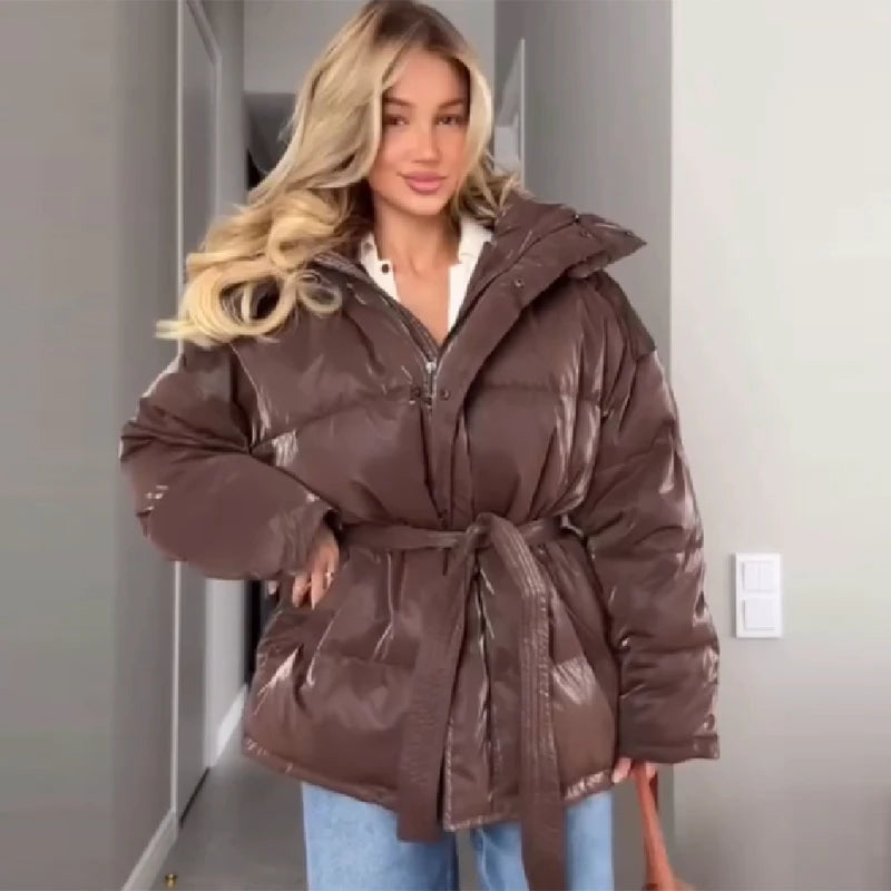 Chic Autumn & Winter Cotton Padded Hoodie Jacket for Women - Maison Novaire #