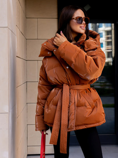 Chic Autumn & Winter Cotton Padded Hoodie Jacket for Women - Maison Novaire #