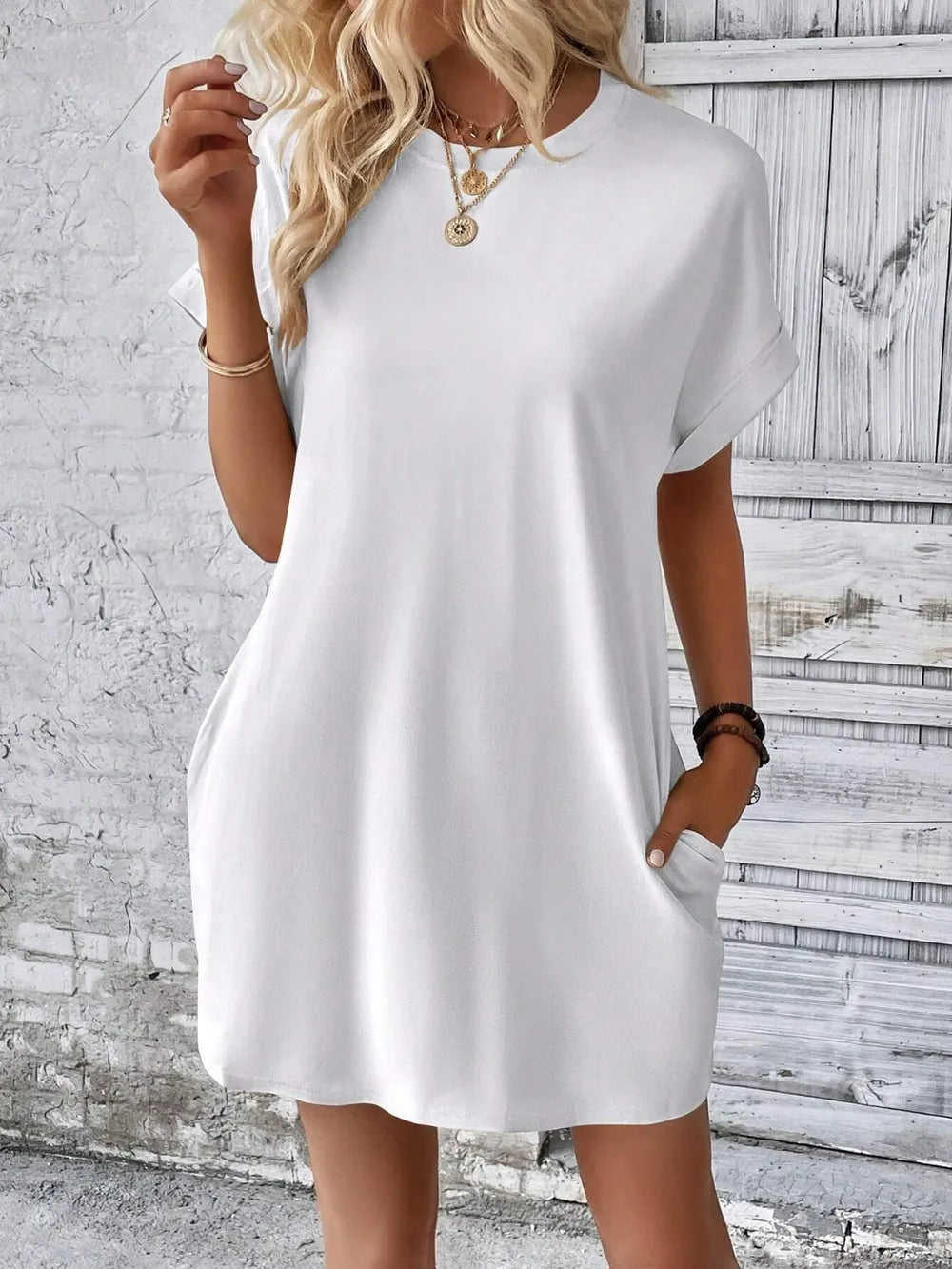 Classic Fit Sheerless Stretch Top - Versatile Polyester Blend - Maison Novaire #