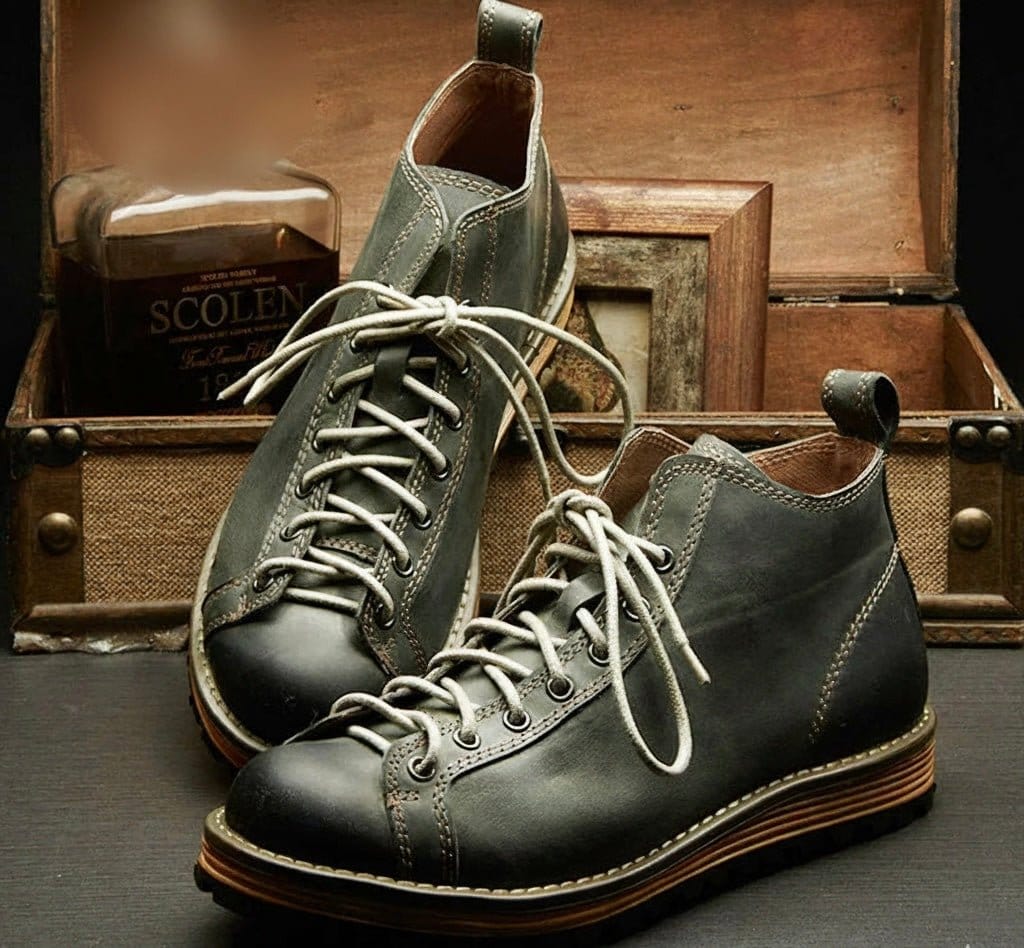 Cowhide Hiking Trekking Boots - Maison Novaire #