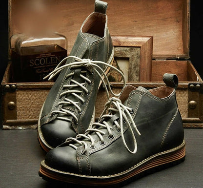 Cowhide Hiking Trekking Boots - Maison Novaire #