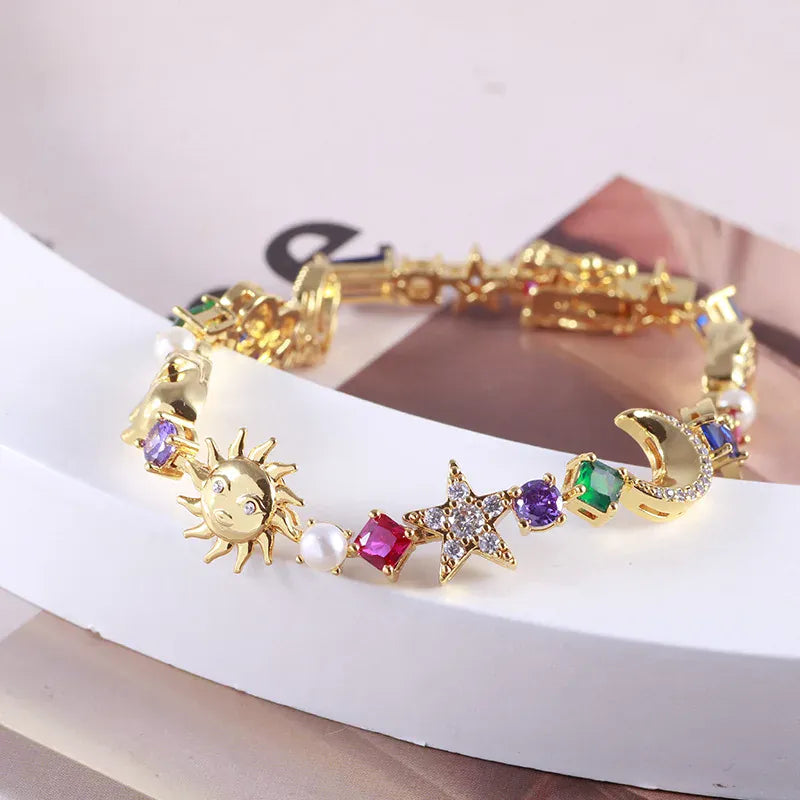 Cute Multi Pendant Geometric Shaped Bangles - BLAKESTORE-NG