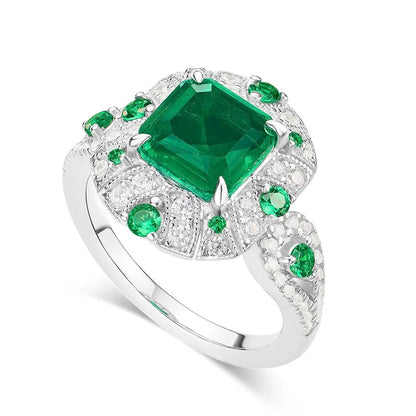 Diamond Cultivated Synthetic Emerald Bracelet. - Maison Novaire #