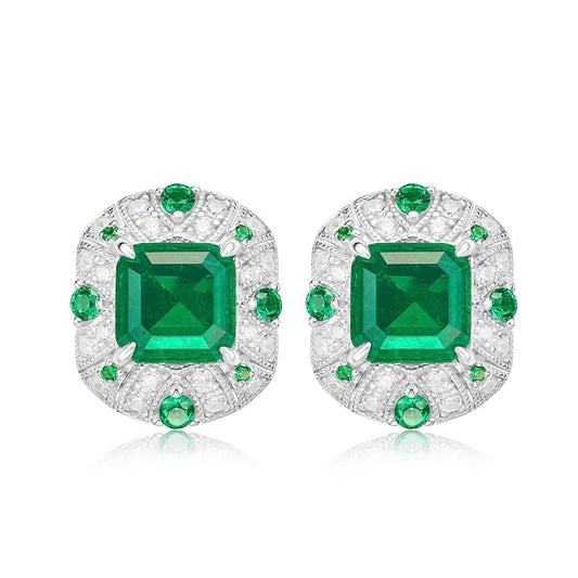 Diamond Cultivated Synthetic Emerald Bracelet. - Maison Novaire
