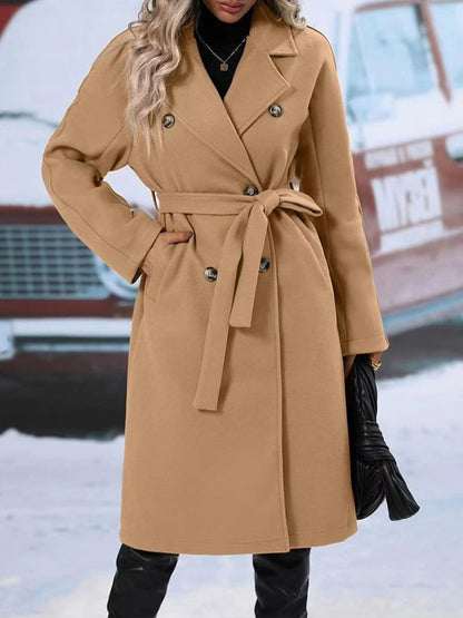 Double-Breasted Winter Coat with Belt. - BLAKESTORE-NG