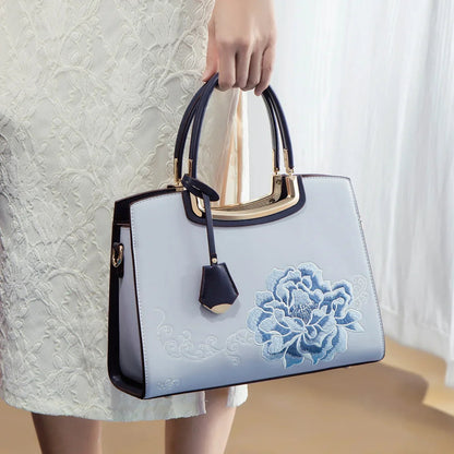 Embroidered Large Capacity Women's Shoulder Bag. High-end Top-handle Bag For Women. - Maison Novaire #