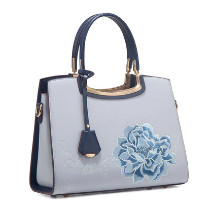 Embroidered Large Capacity Women's Shoulder Bag. High-end Top-handle Bag For Women. - Maison Novaire #