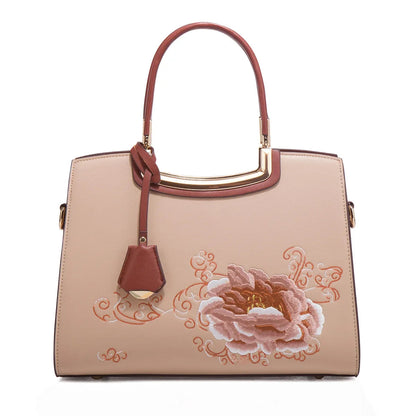 Embroidered Large Capacity Women's Shoulder Bag. High-end Top-handle Bag For Women. - Maison Novaire #