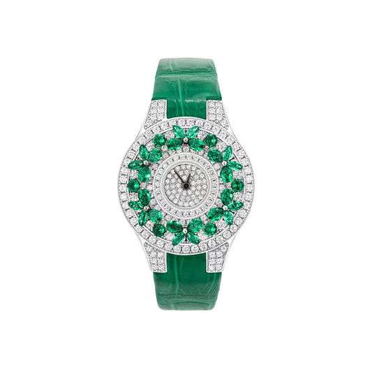 Emerald Leather watch for Women. - BLAKESTORE-NG