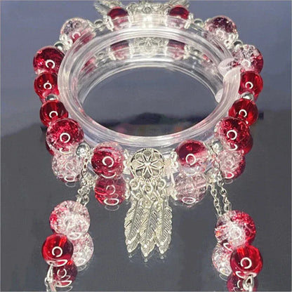 Fantasy Blue Crystal Beads Elastic  Bracelet. - BLAKESTORE-NG