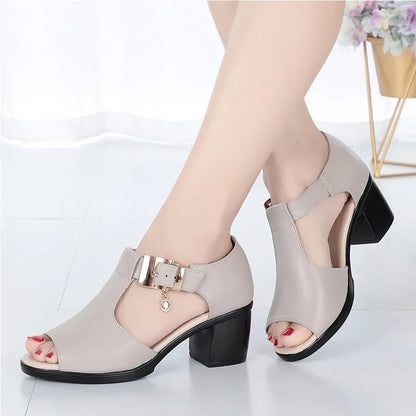 Female Platform Sandals – Casual Chic Height-Boost Shoes - Maison Novaire #
