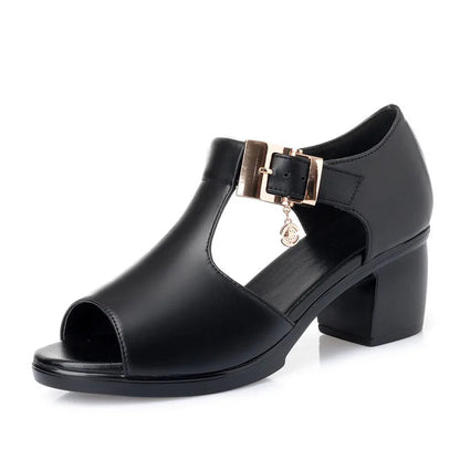 Female Platform Sandals – Casual Chic Height-Boost Shoes - Maison Novaire #