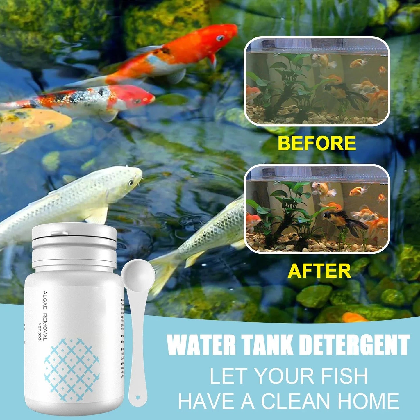 Fish Tank Cleaning Algae Tablets. - Maison Novaire #
