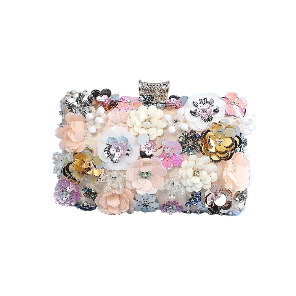 Flowery Evening Clutch Bag. - Maison Novaire #