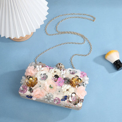 Flowery Evening Clutch Bag. - Maison Novaire #
