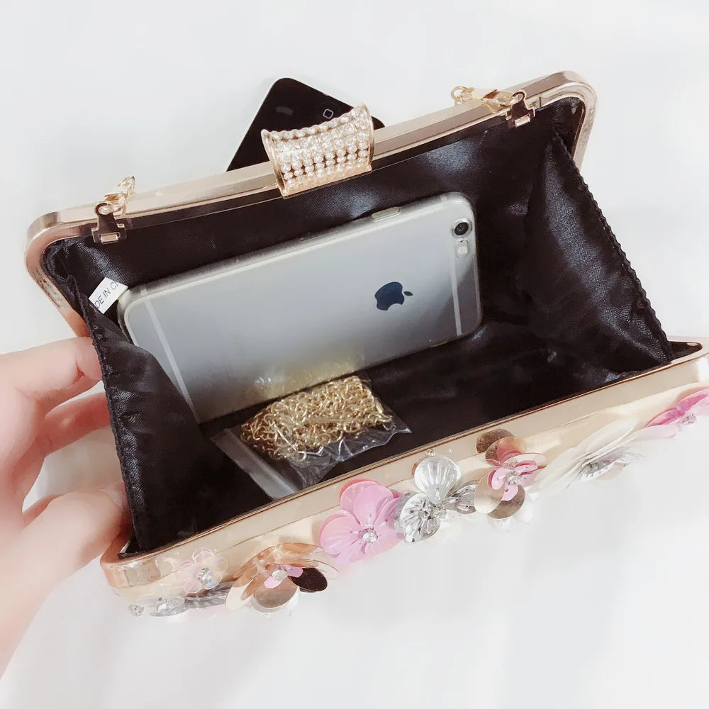 Flowery Evening Clutch Bag. - Maison Novaire #