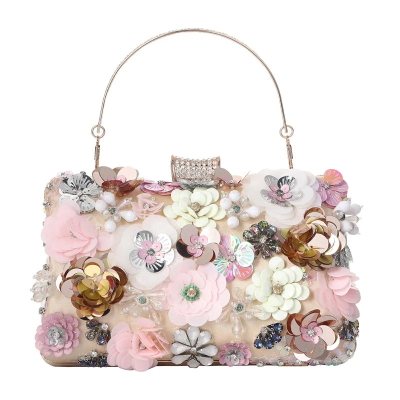 Flowery Evening Clutch Bag. - Maison Novaire #