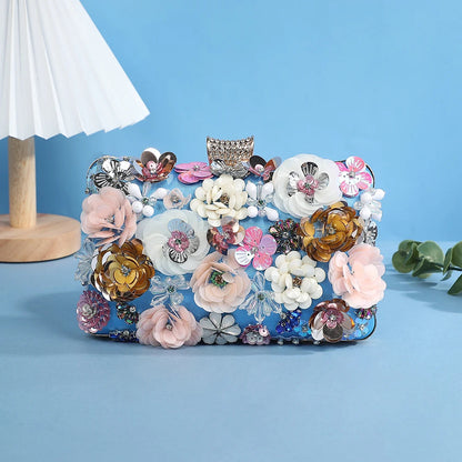 Flowery Evening Clutch Bag. - Maison Novaire #