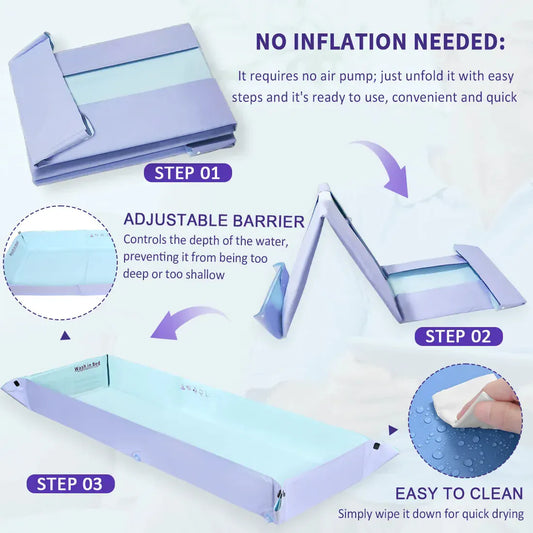 Foldable Bathtub Patient Shower Mattress for the Elderly. - BLAKESTORE-NG