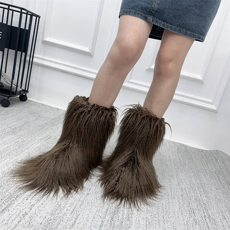 Fur Snow Boots for Winter. - Maison Novaire #