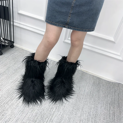Fur Snow Boots for Winter. - Maison Novaire #
